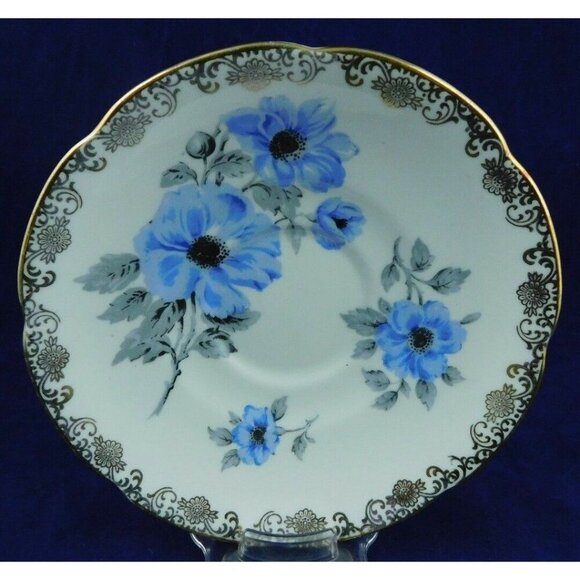 Collingwoods Anemone Blue Tea Cup and Saucer - Picture 3 of 6